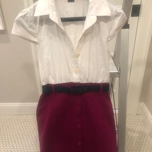 Theory Kezia collared shirt dress with belt